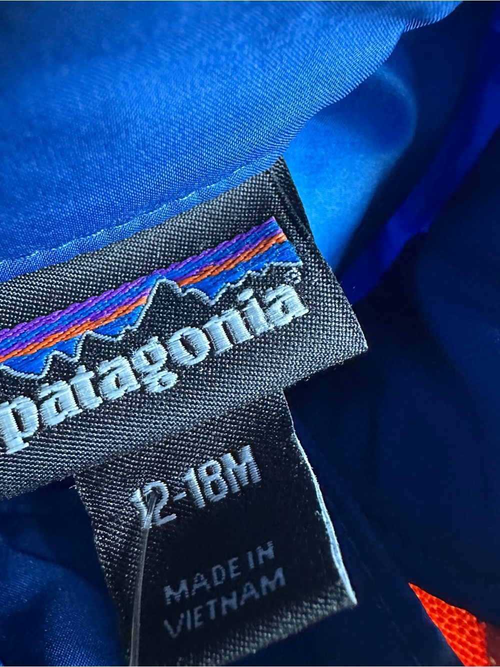 Patagonia blue jacket light wear jacket removable hood vguc 12/18 - Picture 8 of 13